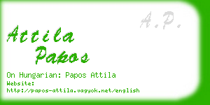 attila papos business card